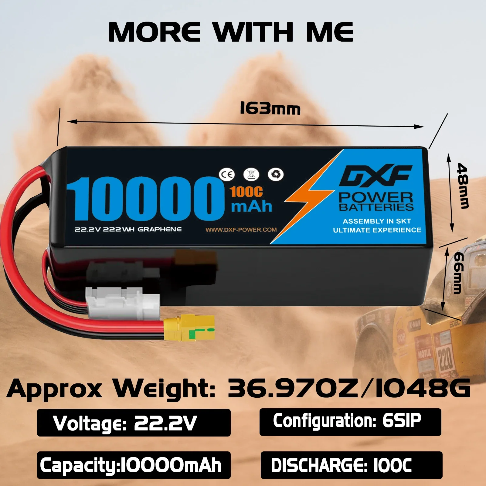 Baterai Lipo DXF 6S 10000mAh 2 - 6S Lipo Battery 22.2V 5000Mah ulasan dan harga