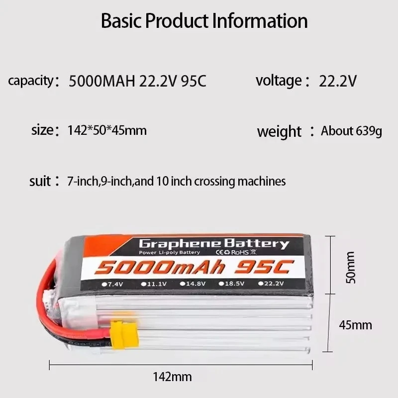 Baterai Lipo 95C 22.2V 6S 5000 - 6S Lipo Battery 22.2V 5000Mah ulasan dan harga