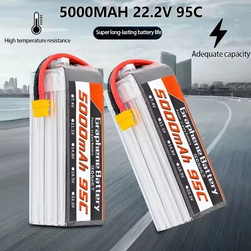 Baterai Lipo 95C 22.2V 6S 5000 - 6S Lipo Battery 22.2V 5000Mah ulasan dan harga