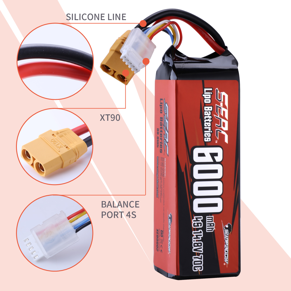SUNPADOW 4S Lipo baterai untuk - 4S Lipo Battery 14.8V 6000Mah ulasan dan harga