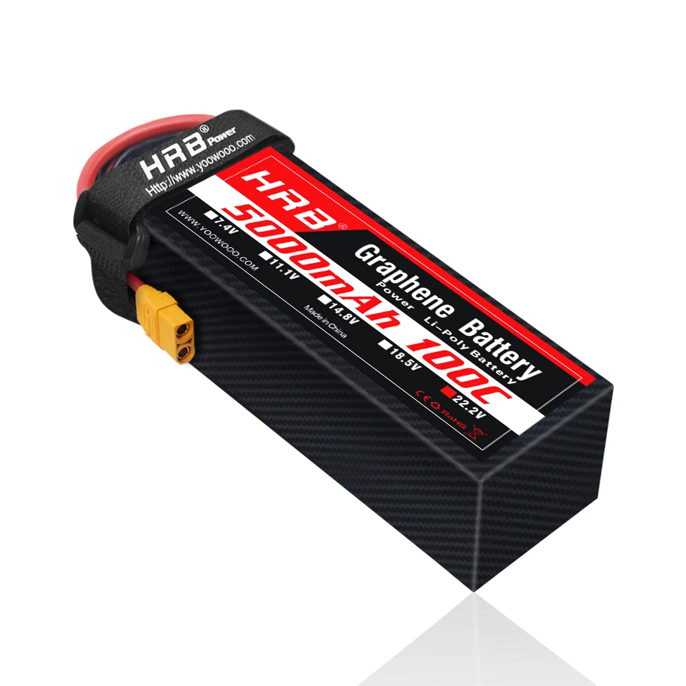 1PC Baterai Graphene HRB 22.2V - 6S Lipo Battery 22.2V 5000Mah ulasan dan harga